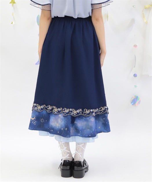 Luminous Moon Pattern 2-Way Skirt