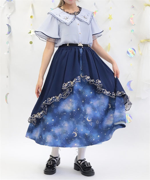 Luminous Moon Pattern 2-Way Skirt