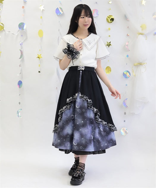 Luminous Moon Pattern 2-Way Skirt