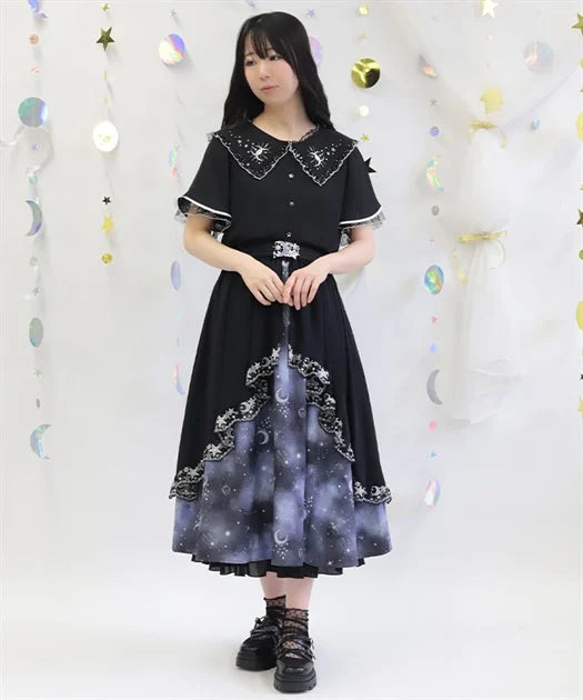 Luminous Moon Pattern 2-Way Skirt