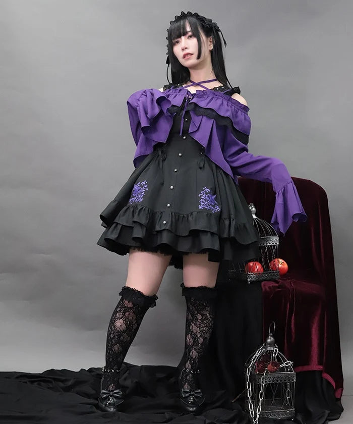 Poison Apple Embroidery Mini Dress