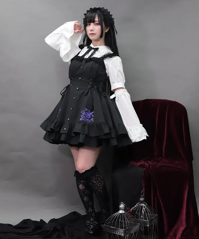 Poison Apple Embroidery Mini Dress