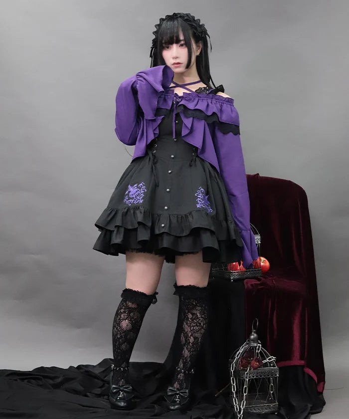 Poison Apple Embroidery Mini Dress