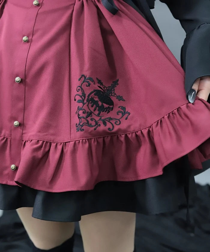 Poison Apple Embroidery Mini Dress