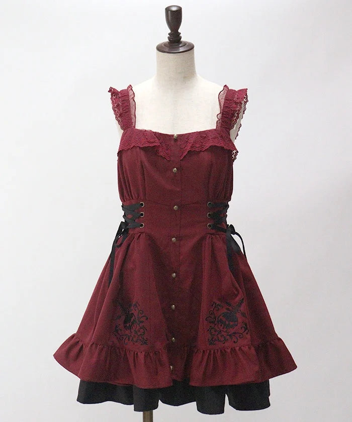 Poison Apple Embroidery Mini Dress