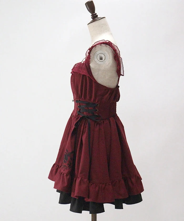 Poison Apple Embroidery Mini Dress