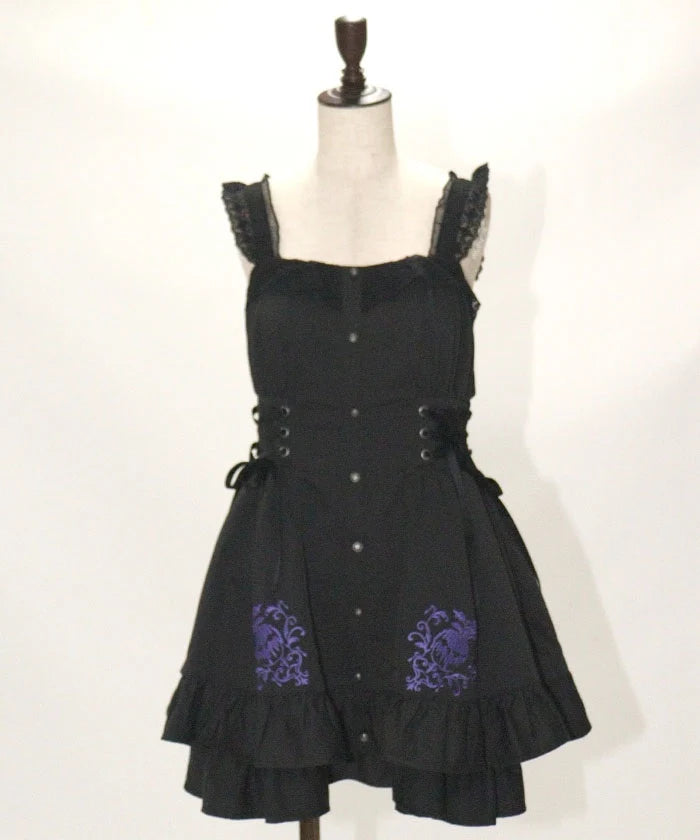Poison Apple Embroidery Mini Dress