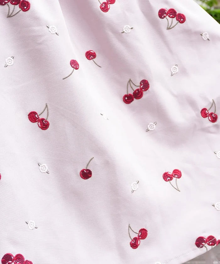 Cherry x Rose Embroidered Jumperskirt