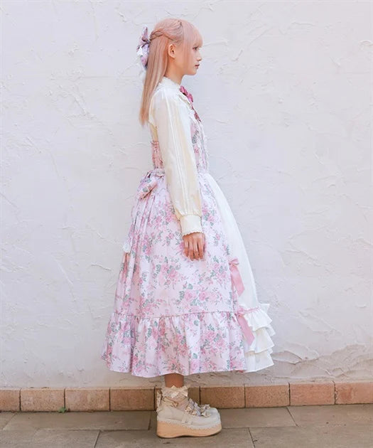 Classical Rose Pattern Jumperskirt