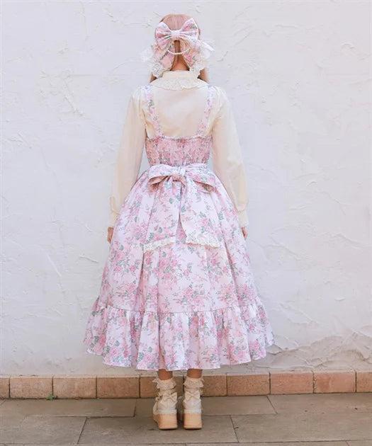 Classical Rose Pattern Jumperskirt