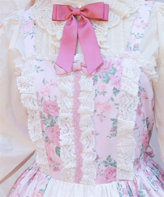 Classical Rose Pattern Jumperskirt