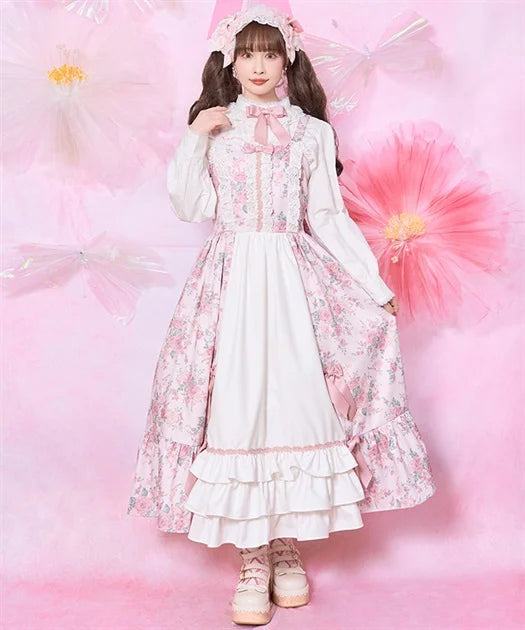 Classical Rose Pattern Jumperskirt