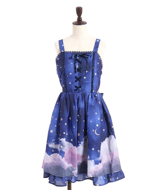 Starry Sky Pattern Jumper Skirt