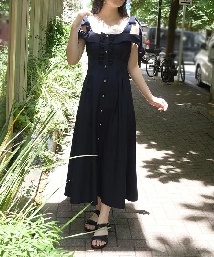 Shoulder Ribbon Dress