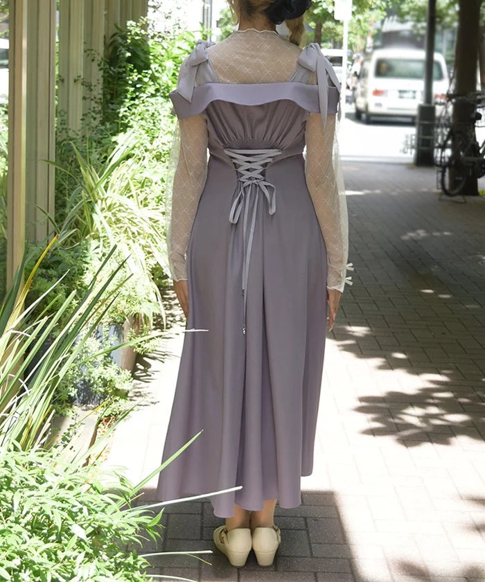 Shoulder Ribbon Dress