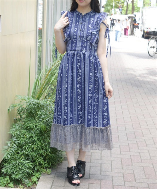 Flower Striped Dress
