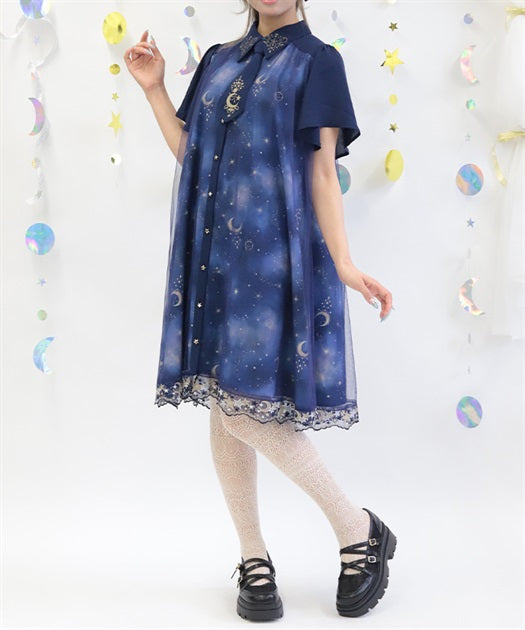 Luminous Moon Pattern Dress