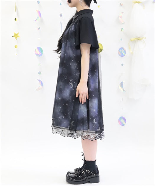 Luminous Moon Pattern Dress