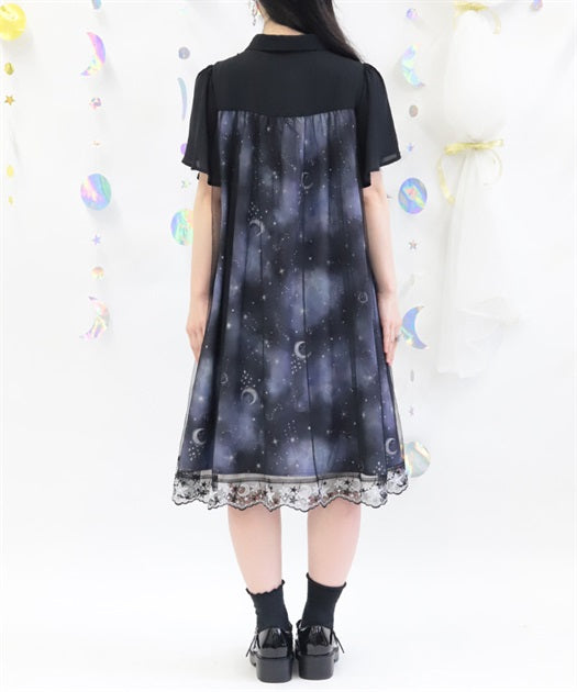 Luminous Moon Pattern Dress