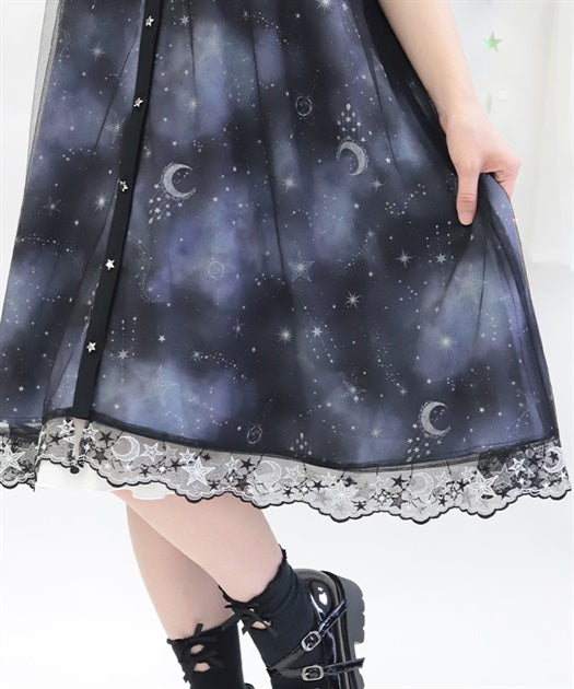 Luminous Moon Pattern Dress