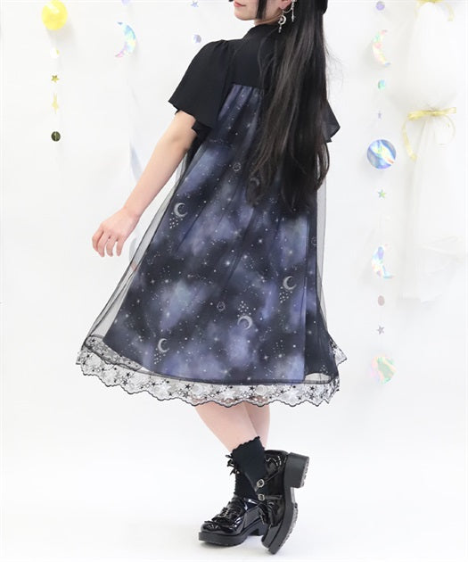 Luminous Moon Pattern Dress