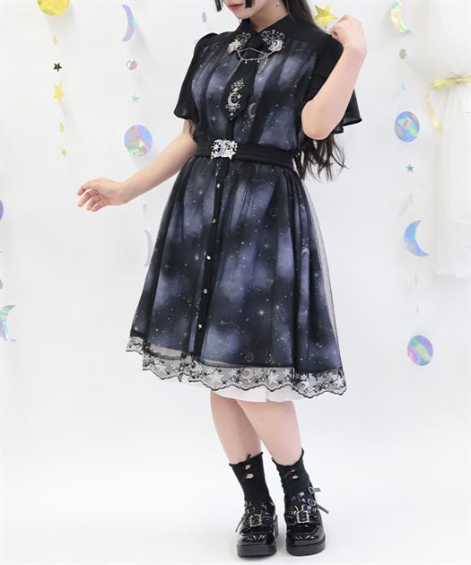 Luminous Moon Pattern Dress