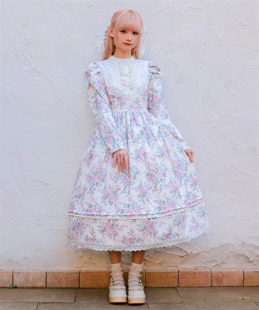 Classical Rose Pattern Dress