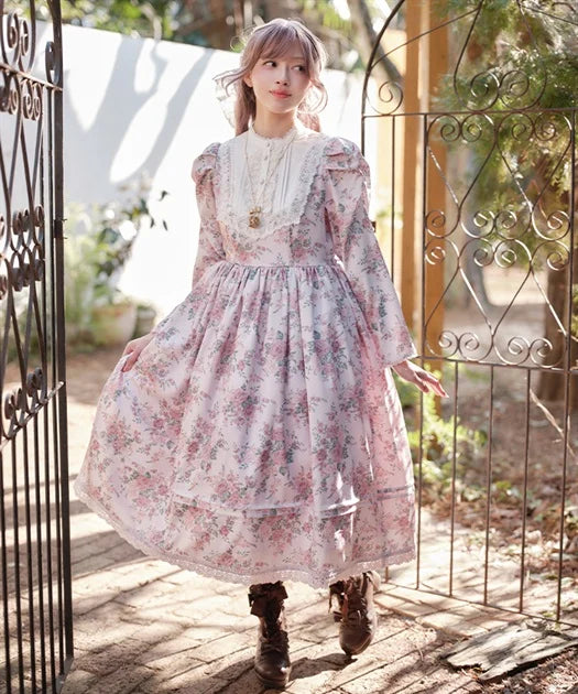 Classical Rose Pattern Dress