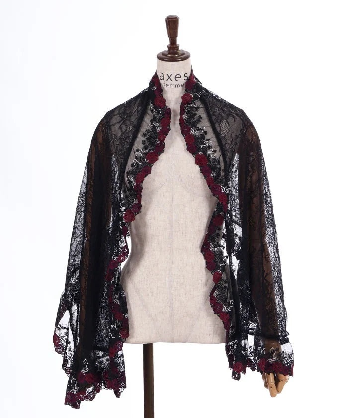 Rose & Bat Lace Stoll
