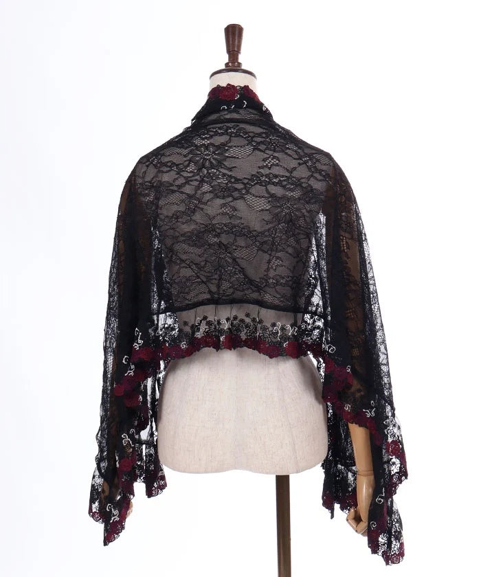 Rose & Bat Lace Stoll