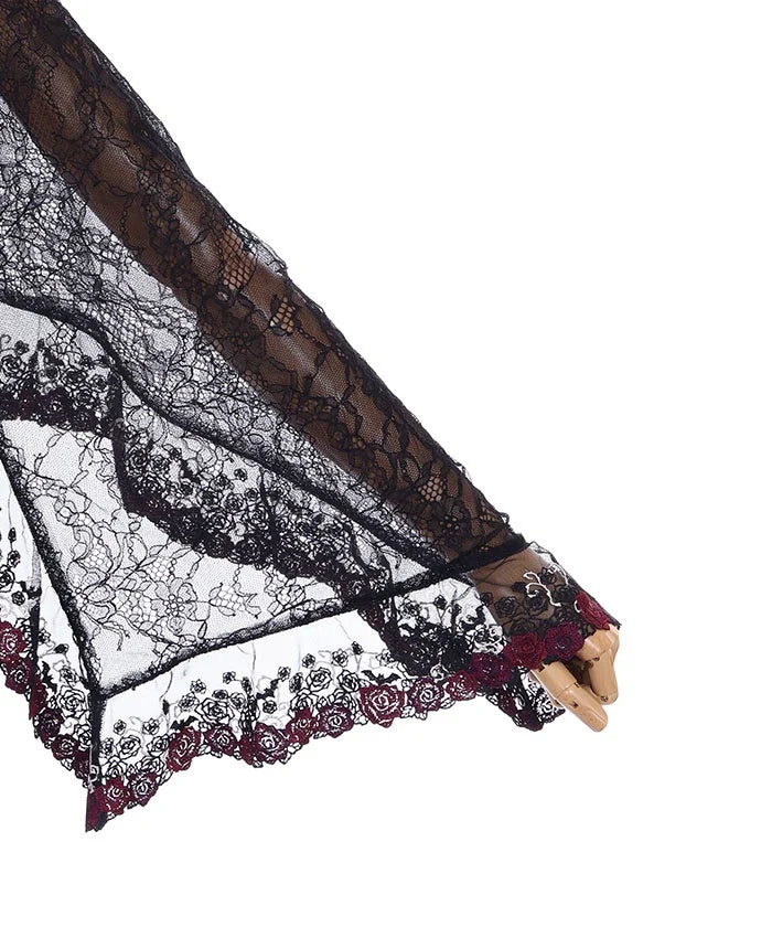 Rose & Bat Lace Stoll