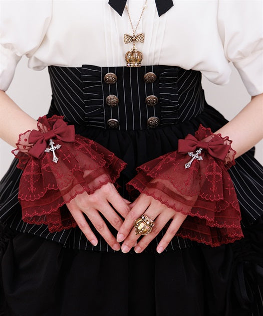 Cross Lace Wrist Cuffs