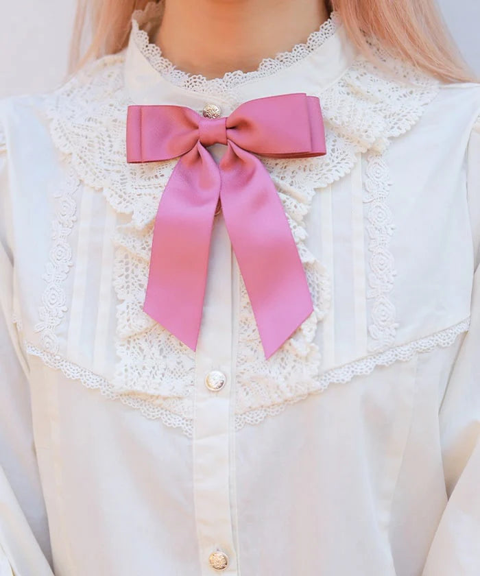 Stand Collar Cotton Blouse