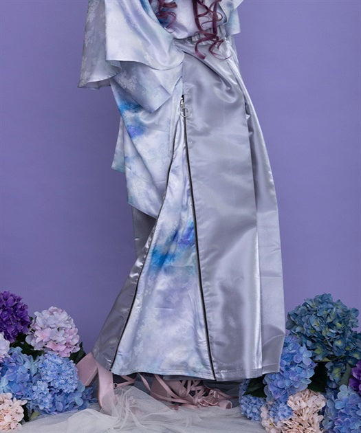Hydrangea & Butterfly Jacquard Hakama Pants