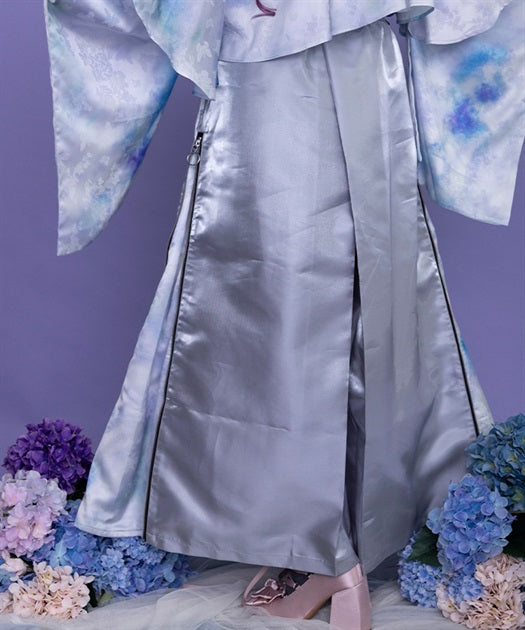 Hydrangea & Butterfly Jacquard Hakama Pants