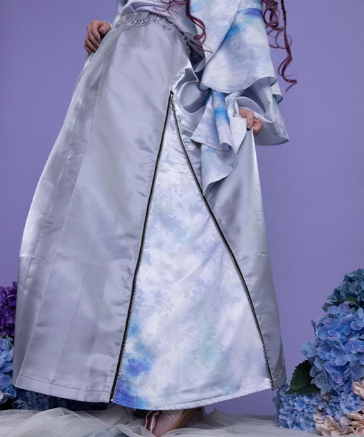 Hydrangea & Butterfly Jacquard Hakama Pants