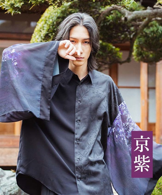 Weeping cherry blossom Japanese sleeve shirt