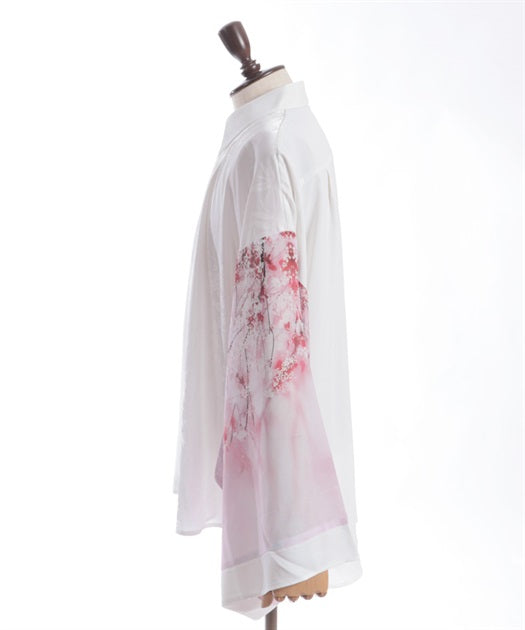 Weeping cherry blossom Japanese sleeve shirt