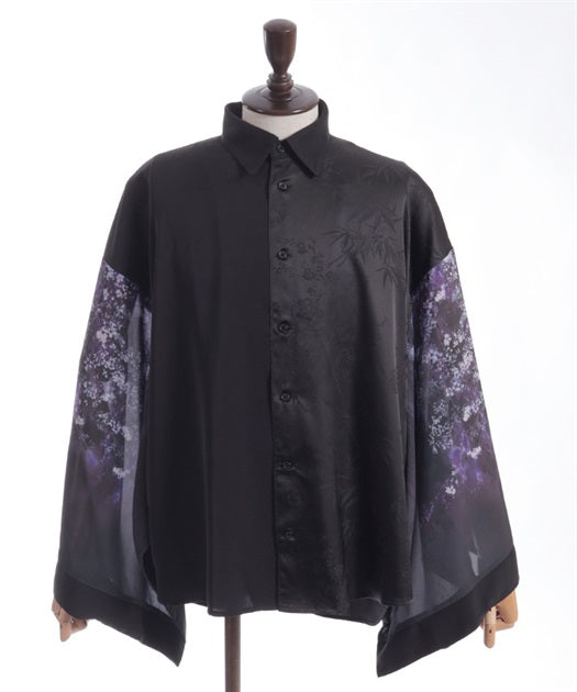 Weeping cherry blossom Japanese sleeve shirt