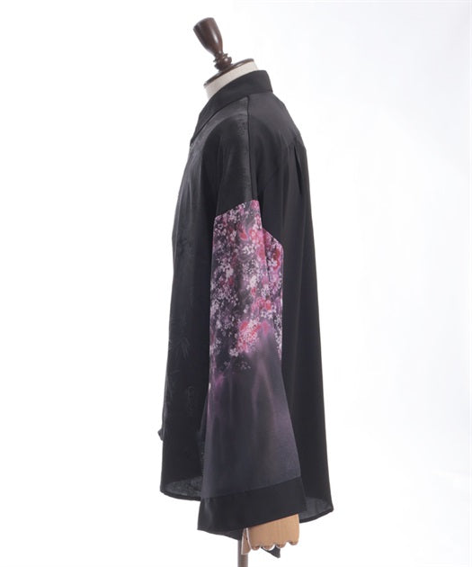 Weeping cherry blossom Japanese sleeve shirt