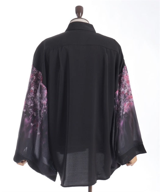 Weeping cherry blossom Japanese sleeve shirt