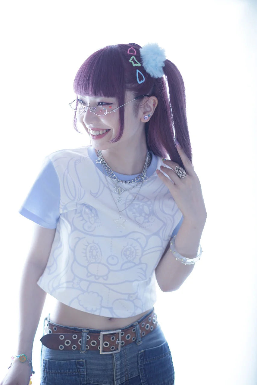 Plush Cuddles Blue Baby Tee