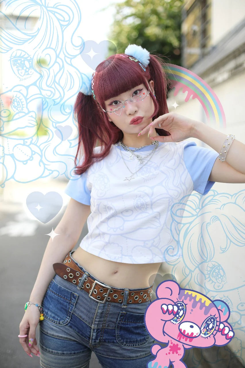 Plush Cuddles Blue Baby Tee