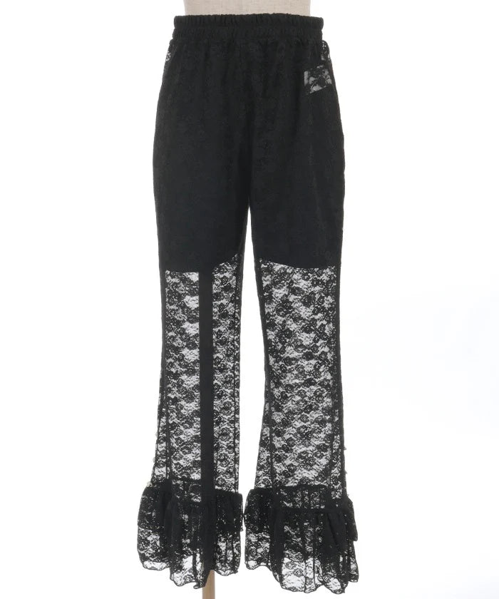 Lace Frill Pants With Petticoat