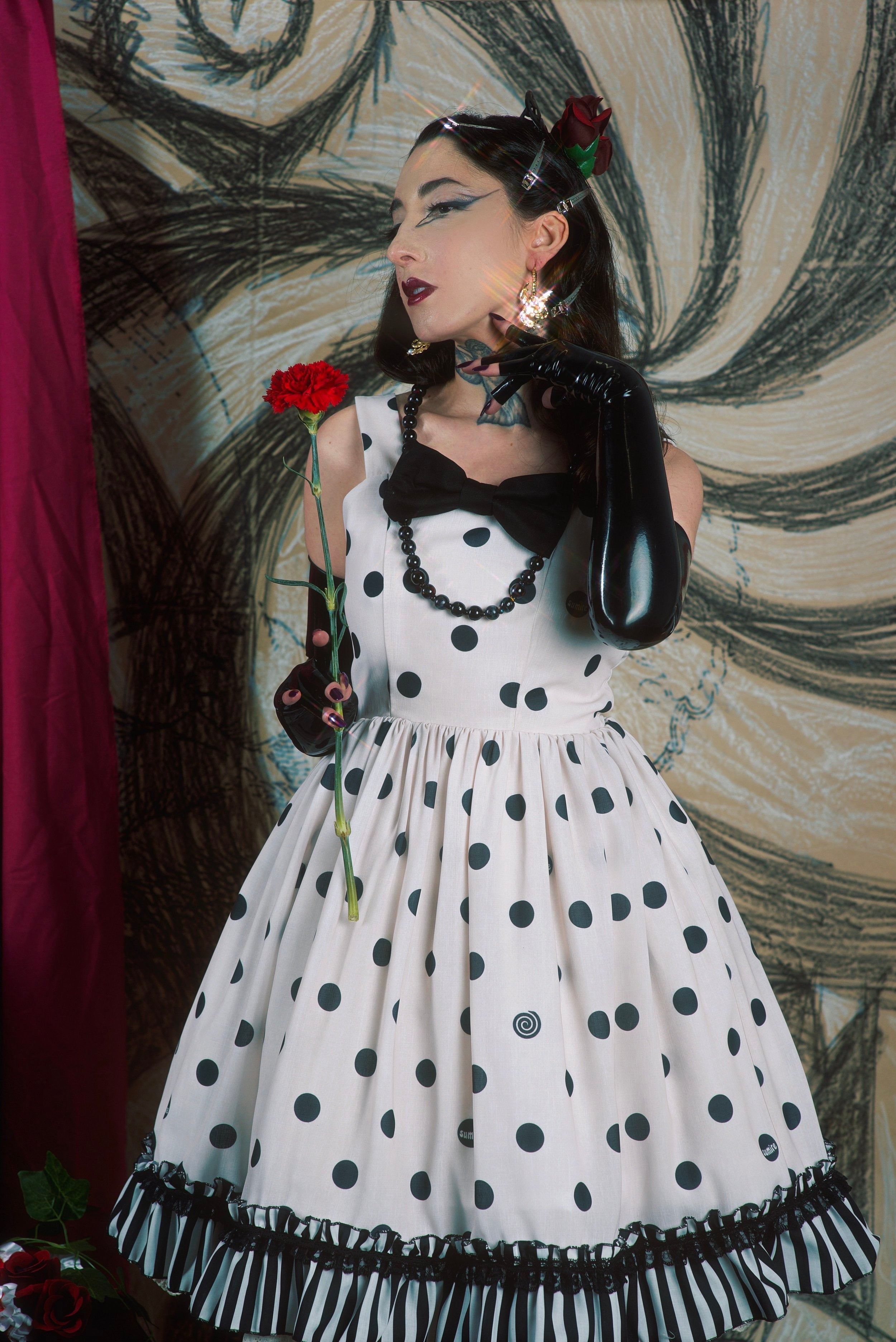 Gurotesque Melancholia Polka Dot Jumperskirt