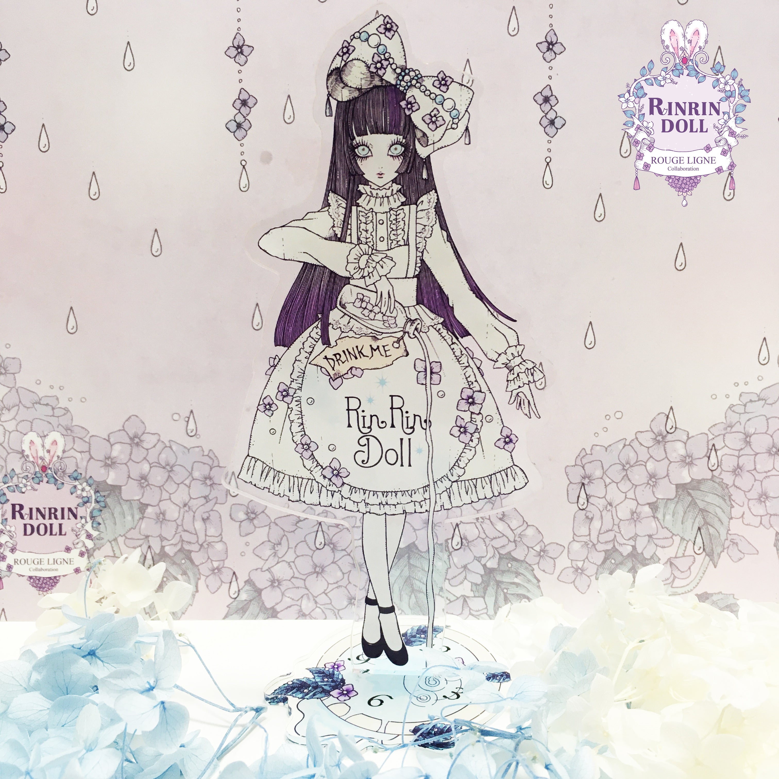 RinRin x Yoh's Monochrome World – Acrylic Stand & Keychain Set