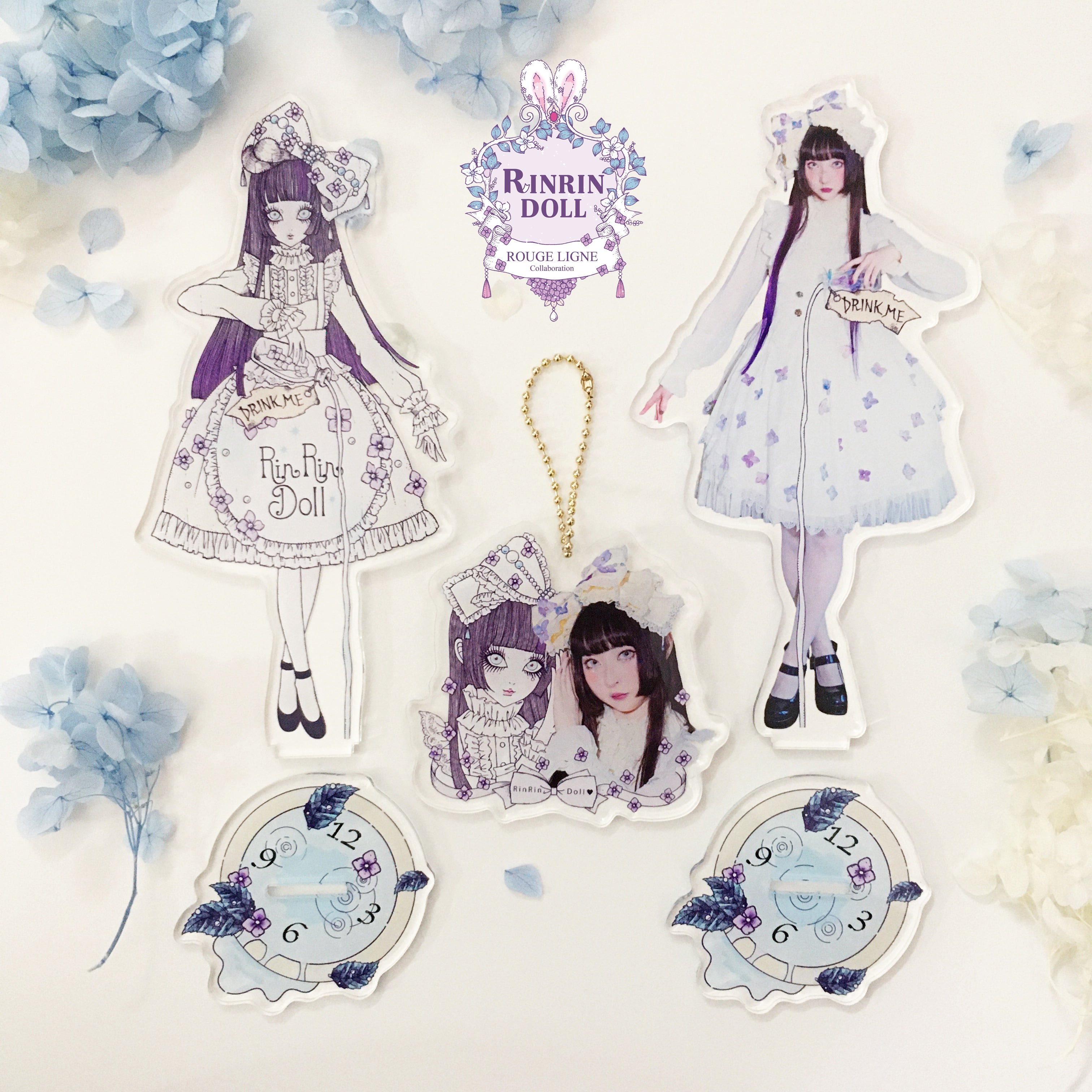 RinRin x Yoh's Monochrome World – Acrylic Stand & Keychain Set