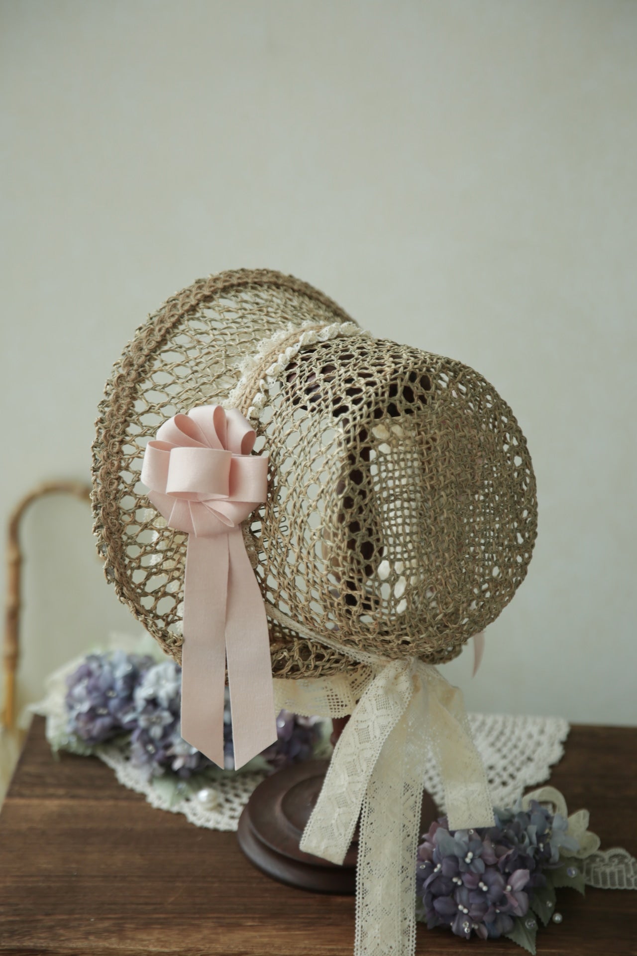 Hydrangea and Summer Shower Ribbon Clip