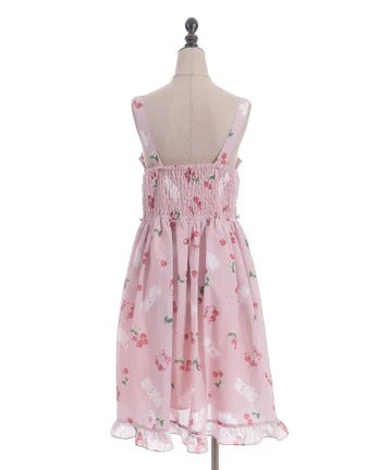 Cherry Bunny Print Jumperskirt