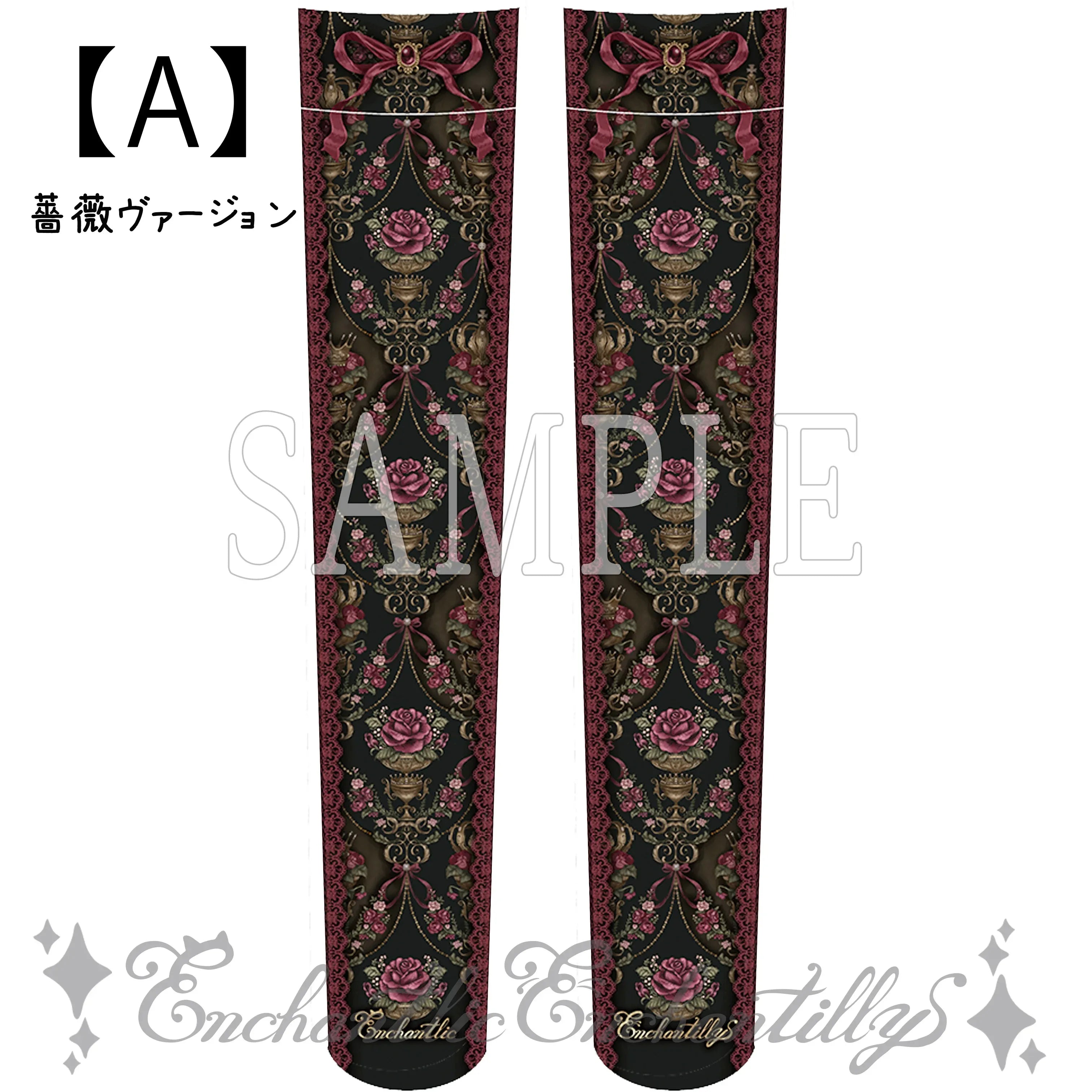 Rose Story Over-the-Knee Socks